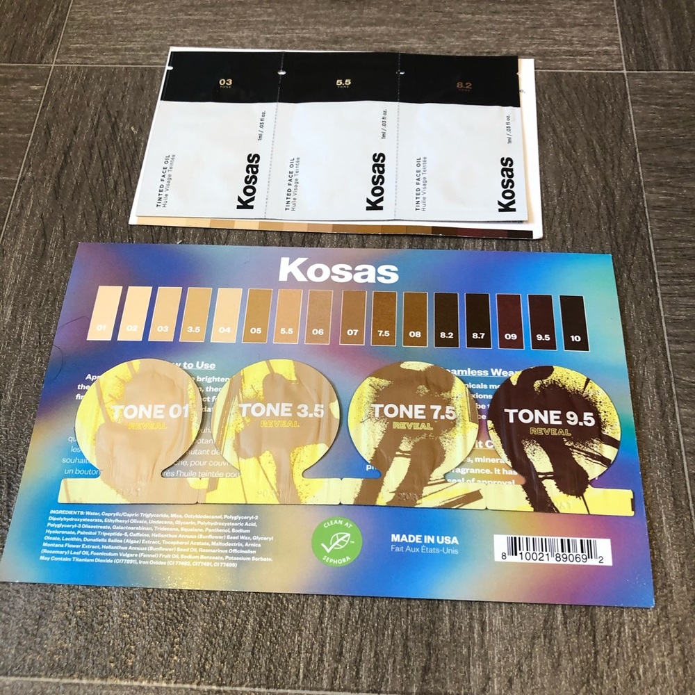 Kosas sample concealer and tinted face oil